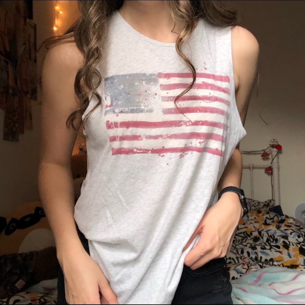 Abercrombie & Fitch American Flag Muscle Tee